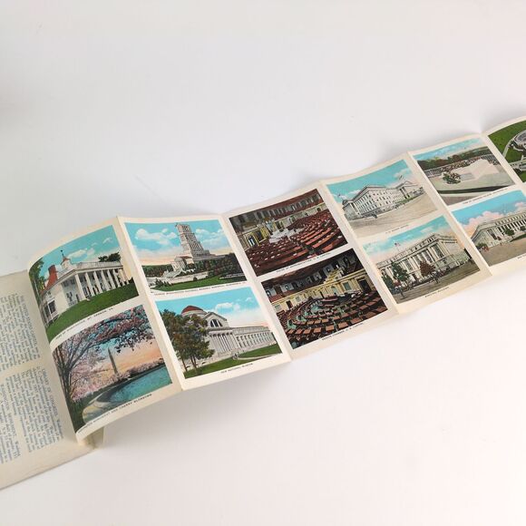 Souvenir Folder of Washington DC 1920s Fold-Out Postcards Unused US Capitol - Picture 8 of 10